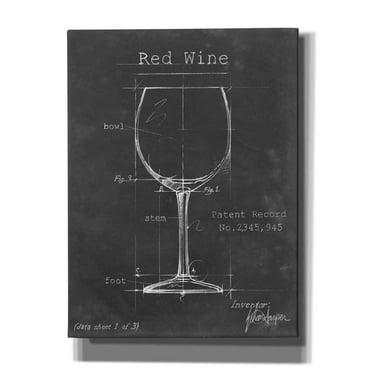 Epic Graffiti  'Barware Blueprint III' by Ethan Harper Giclee Canvas Wall Art, 12"x16" 20 x 24