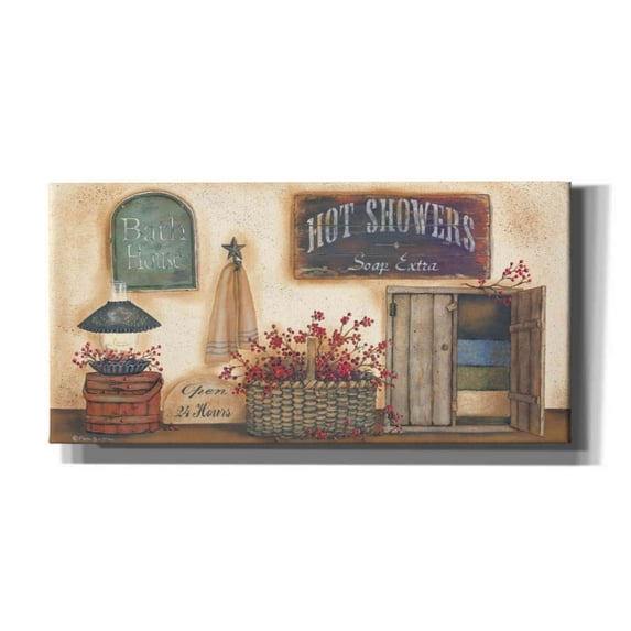 Epic Graffiti 'Bath House' by Pam Britton, Canvas Wall Art, 60"x30"