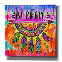 Epic Graffiti 'Be Brave' by Dean Russo, Canvas Wall Art, 26"x26"