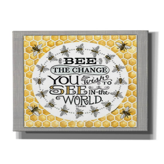 Epic Graffiti 'Be the Change' by Deb Strain, Giclee Canvas Wall Art, 54"x40"