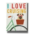 thumbnail image 1 of Epic Graffiti 'Beach Bums Pug Bicycle I Love' by Michael Mullan, Canvas Wall Art, 26"x34", 1 of 3