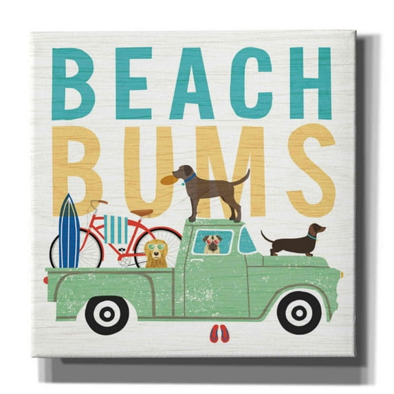 Epic Graffiti 'Beach Bums Truck I square' by Michael Mullan, Canvas Wall Art, 26"x26"