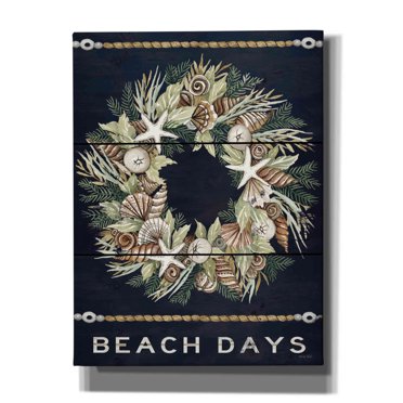 Epic Graffiti 'Beach Days Shell' by Cindy Jacobs, Canvas Wall Art, 12"x16"