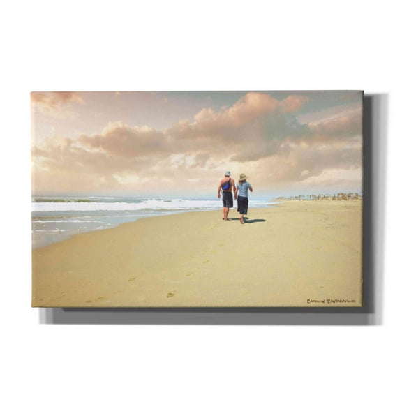 Epic Graffiti 'Beach Walk' by Carlos Casamayor, Canvas Wall Art, 40"x26"