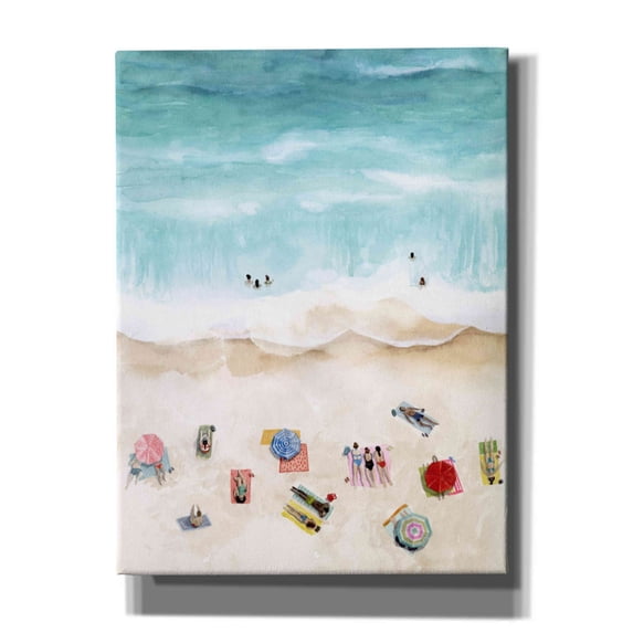 Epic Graffiti 'Beach Week I' by Grace Popp, Canvas Wall Glass, 12"x16"