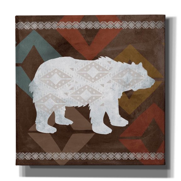 Epic Graffiti 'Bear 2'  by Erin Clark Canvas Wall Art, 18" x 18"