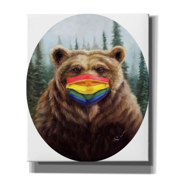Epic Graffiti 'Bear Pride' by Lucia Heffernan, 20"x24"