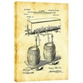 thumbnail image 1 of Epic Graffiti  "Beer Barrel Vintage Patent Blueprint" Giclee Canvas Wall Art, 12" x 18" 12" x 18", 1 of 3