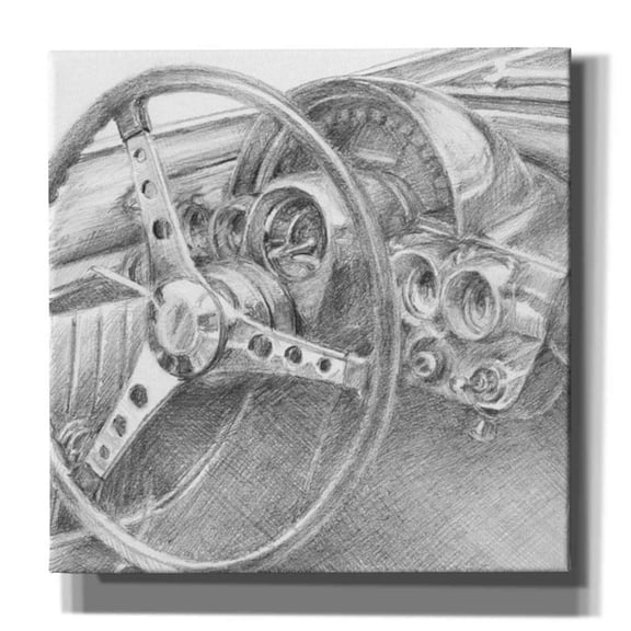 Epic Graffiti 'Behind the Wheel II' by Ethan Harper Canvas Wall Art, 26"x26"