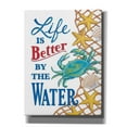 thumbnail image 1 of Epic Graffiti 'Better By the Water Crab' by Deb Strain, Canvas Wall Art, 12"x16", 1 of 2