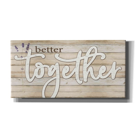 Epic Graffiti 'Better Together' by Susie Boyer, Giclee Canvas Wall Art, 24"x12"