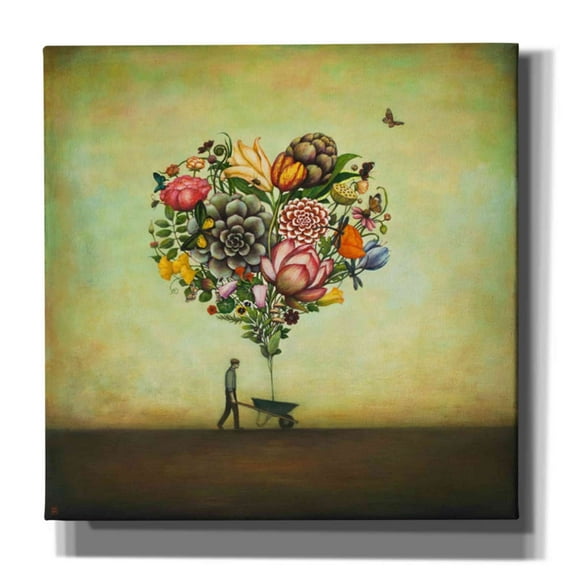 Epic Graffiti 'Big Heart Botany' by Duy Huynh, Canvas Wall Art, 18"x18"