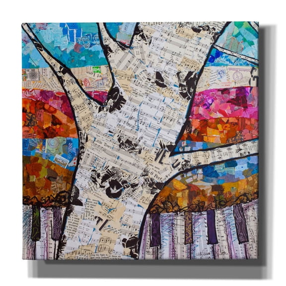 Epic Graffiti 'Birch Keys 1' by St. Hilaire Elizabeth, Canvas Wall Art, 12"x12"