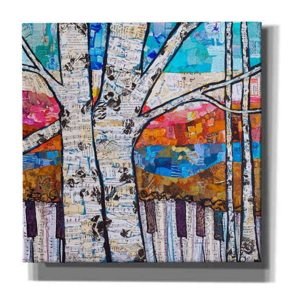 Epic Graffiti 'Birch Keys 2' by St. Hilaire Elizabeth, Canvas Wall Art, 18"x18"