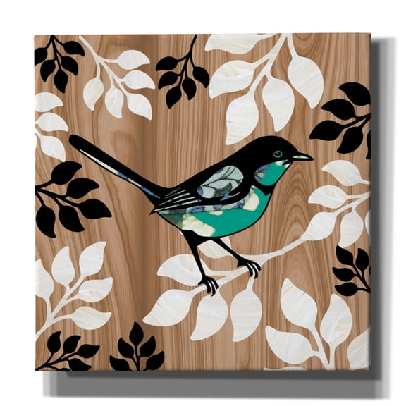 Epic Graffiti 'Bird Patchwork 2'  by Erin Clark Canvas Wall Art, 18" x 18"