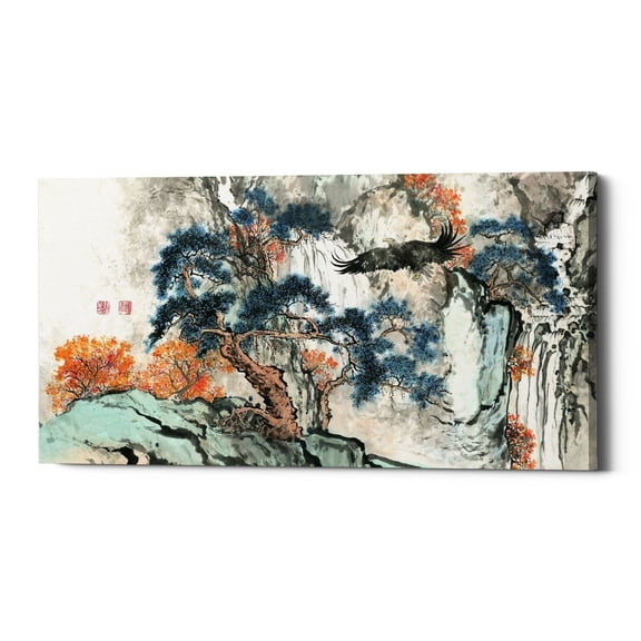 Epic Graffiti  "Bird's Eye View" by River Han, Giclee Canvas Wall Art, 30"x60" - 30" x 60"