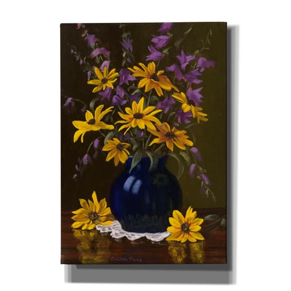 Epic Graffiti 'Black Eyed Susans' by Christopher Pierce, Canvas Wall Art, 18"x26"