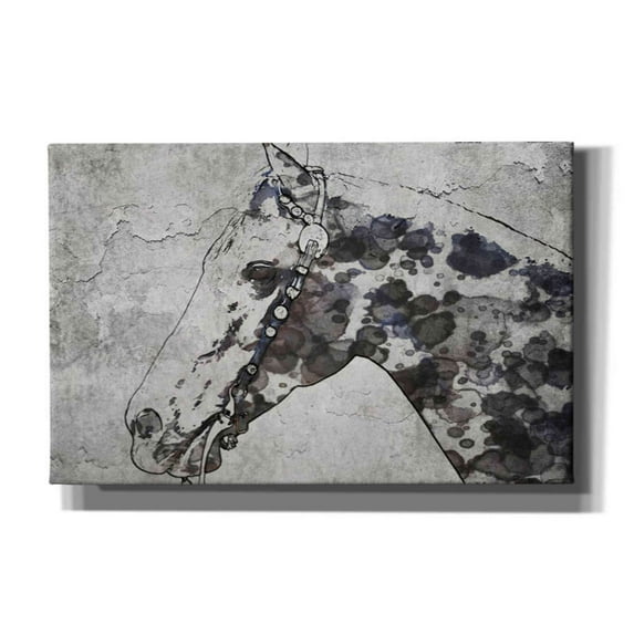 Epic Graffiti 'Black Ghost Horse 2' by Irena Orlov, Canvas Wall Art, 40"x26"