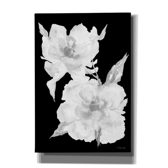 Epic Graffiti 'Black & White Flowers II' by Cindy Jacobs, Canvas Wall Art, 18"x26"