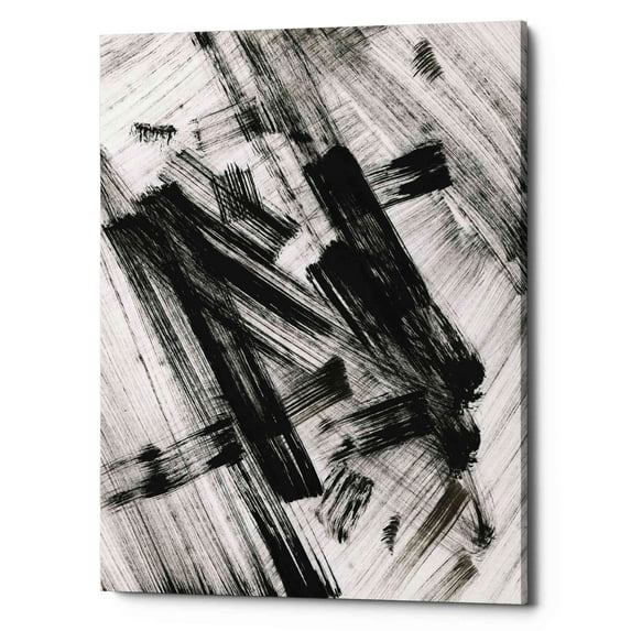 Epic Graffiti 'Black and White Strokes N' Canvas Wall Art, 12"x16"