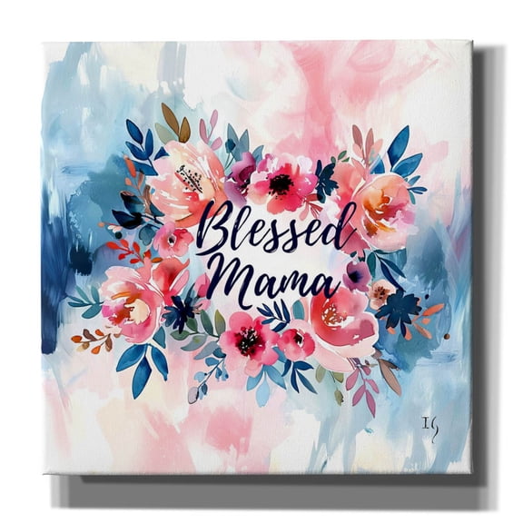 Epic Graffiti 'Blessed Mama'  by Ivan Guaderrama Canvas Wall Art, 37" x 37"