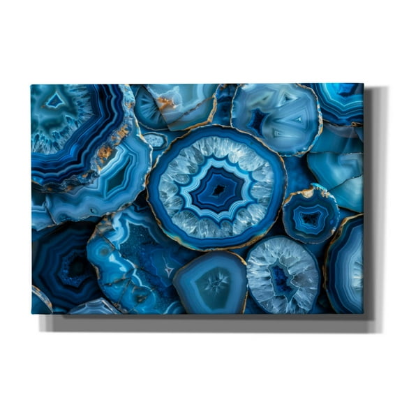 Epic Graffiti 'Blie Crystals With Gold' by Svetlana Aleynikova Canvas Wall Art, 26" x 18"
