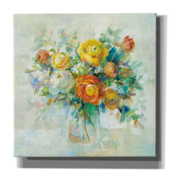 Epic Graffiti 'Blooming Splendor 1' by Danhui Nai Canvas Wall Art, 37" x 37"
