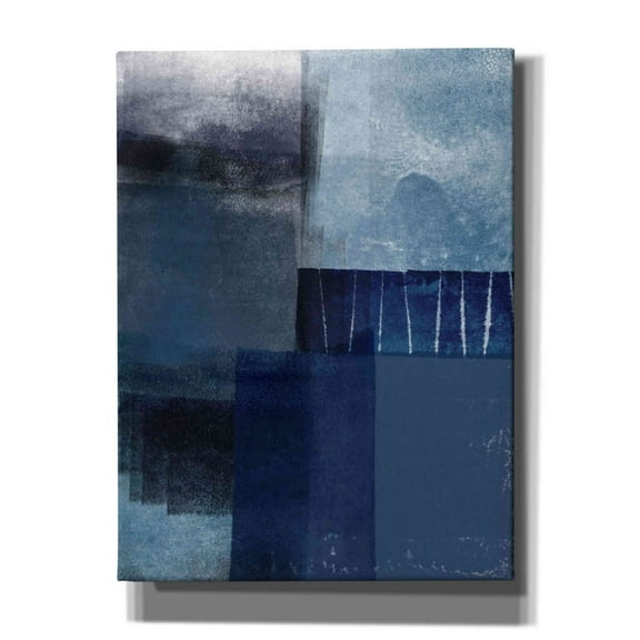 Epic Graffiti 'Blue Abstract I' by Linda Woods, Canvas Wall Art, 26"x34"