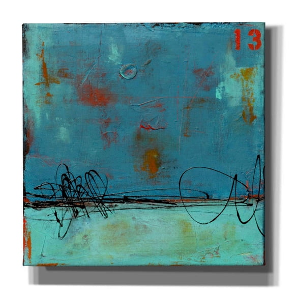 Epic Graffiti 'Blue Bay Marina I' by Erin Ashley, Canvas Wall Art, 26"x26"