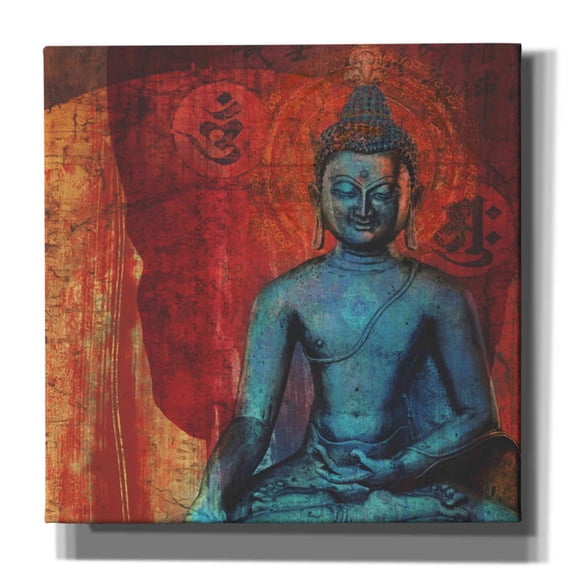 Epic Graffiti ''Blue Buddha'' by Elena Ray Graphic Art on Canvas