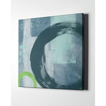 Epic Graffiti  "Blue Circles II" by Linda Woods, Giclee Canvas Wall Art 26"x26"