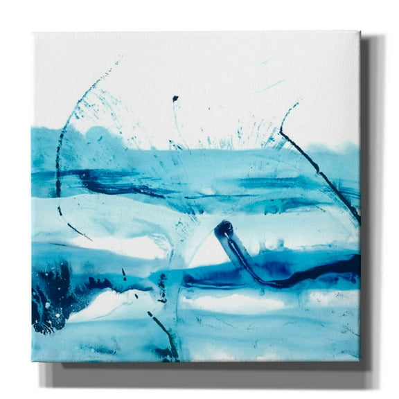 Epic Graffiti 'Blue Currents III' by Ethan Harper, Canvas Wall Art, 12"x12"