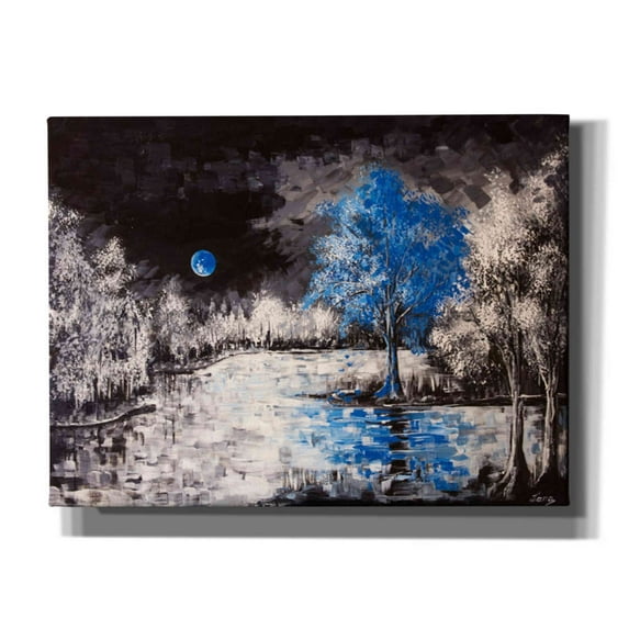 Epic Graffiti 'Blue Moon' Canvas Wall Art, 16"x12"