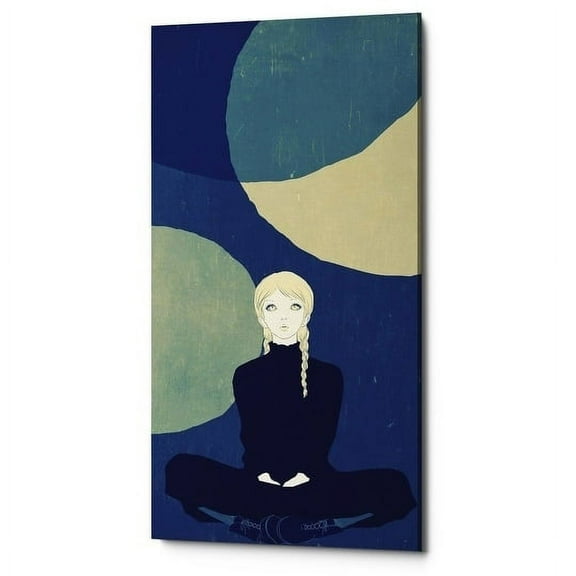 Epic Graffiti "Blue Planets" by Sai Tamiya, Giclee Canvas Wall Art 30" x 60"