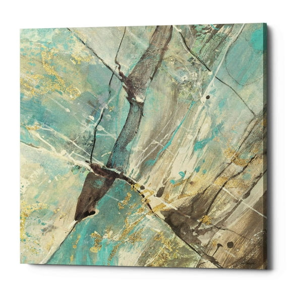 Epic Graffiti 'Blue Water II' by Albena Hristova, Canvas Wall Art, 12"x12"