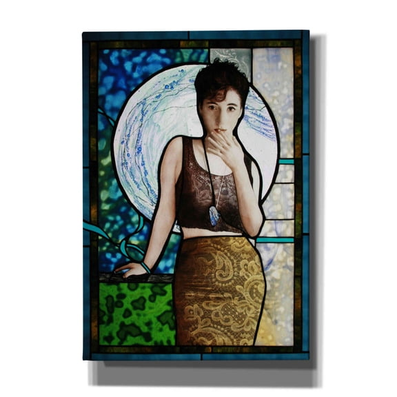 Epic Graffiti 'Blueheart' by Rita Shimelfarb, Giclee Canvas Wall Art, 18"x26"