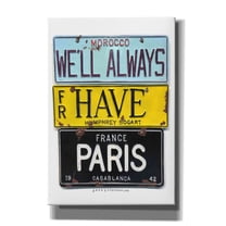 Epic Graffiti 'Bogart Always Have Paris' by Gregory Constantine, Giclee Canvas Wall Art, 18"x26"