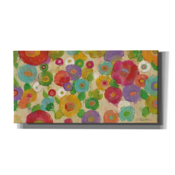 Epic Graffiti 'Bohemian Bouquet I' by Silvia Vassileva, Canvas Wall Art, 60"x30"