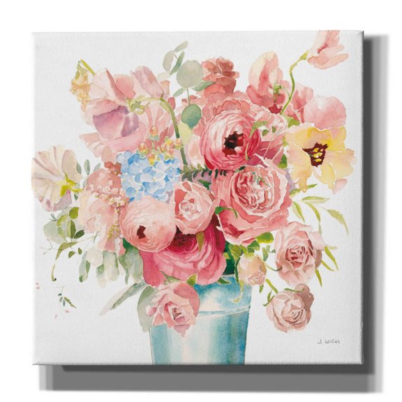 Epic Graffiti 'Boho Bouquet  VII' by James Wiens, Canvas Wall Art, 18"x18"