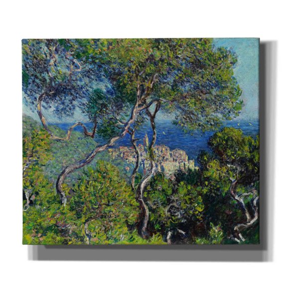 Epic Graffiti 'Bordighera' by Claude Monet, Giclee Canvas Wall Art, 30"x26"