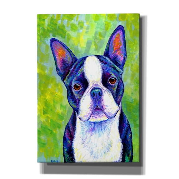 Epic Graffiti 'Boston Terrier' by Rebecca Wang Art, Canvas Wall Art, 18"x26"