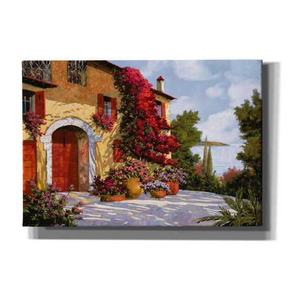 Epic Graffiti 'Bouganville' by Guido Borelli, Canvas Wall Art, 26"x18"
