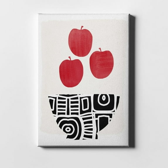 Epic Graffiti "Bowl of Apples" by Linda Woods, Giclee Canvas Wall Art 20"x24"