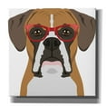 thumbnail image 1 of Epic Graffiti 'Boxer Wearing Hipster Glasses' by Furbaby Affiliates, Canvas Wall Art, 26"x26", 1 of 8