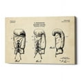 thumbnail image 1 of Epic Graffiti  "Boxing Glove, 1925 Blueprint Parchment Patent" Giclee Canvas Wall Art, 12"x18", 1 of 3