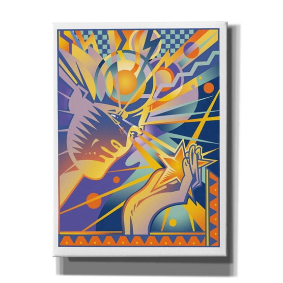 Epic Graffiti 'Brainstorm' by David Chestnutt, Giclee Canvas Wall Art, 12"x16"