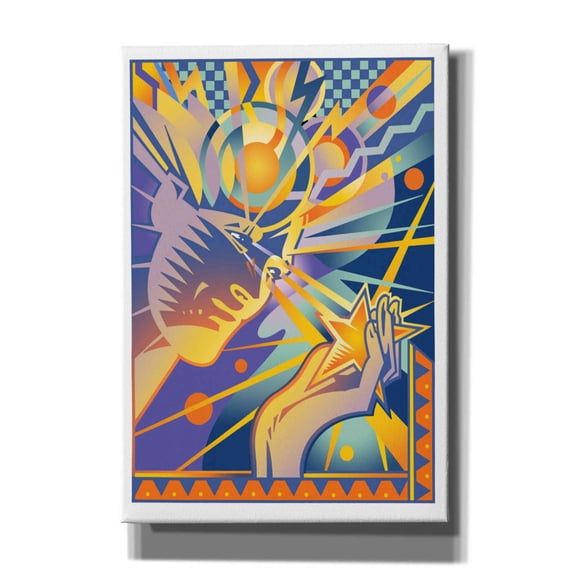 Epic Graffiti 'Brainstorm' by David Chestnutt, Giclee Canvas Wall Art, 18"x26"