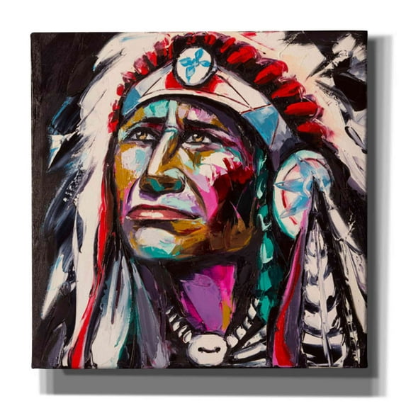Epic Graffiti 'Brave Hawk' Canvas Wall Art, 37"x37"