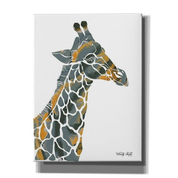 Epic Graffiti 'Bright Giraffe I' by Cindy Jacobs, Canvas Wall Art, 40"x54"