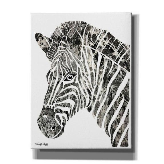 Epic Graffiti 'Bright Zebra' by Cindy Jacobs, Canvas Wall Art, 12"x16"